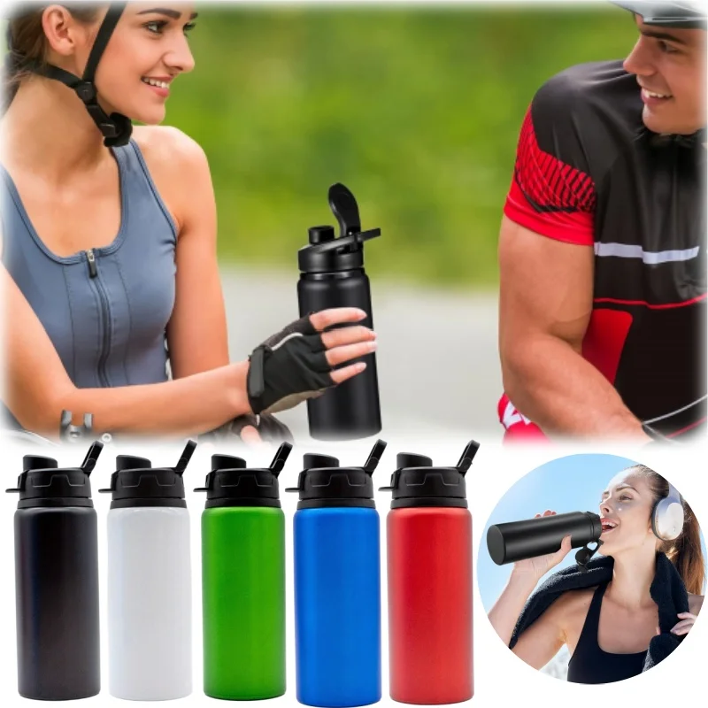 

600ml Fashionable Portable Water Bottle Durable Aluminum Cup Bike Mount Outdoor Sports Hydration Essential Stylish Design