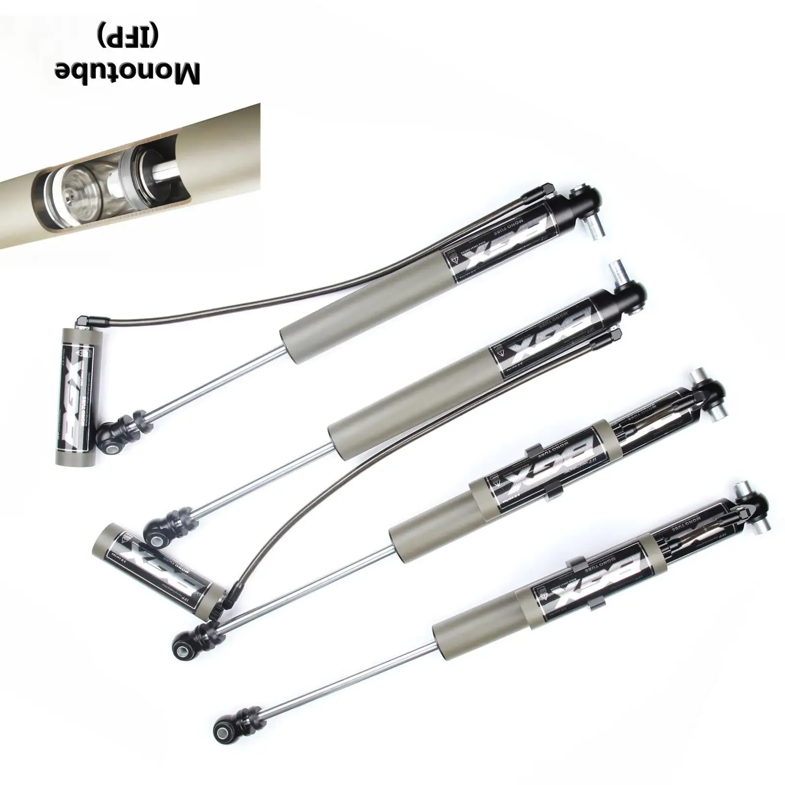 

4PCS BGX Adjustable Front & Rear Reservoir Shocks for 18-19 Jeep Wrangler JL 0 -1.5" Lift