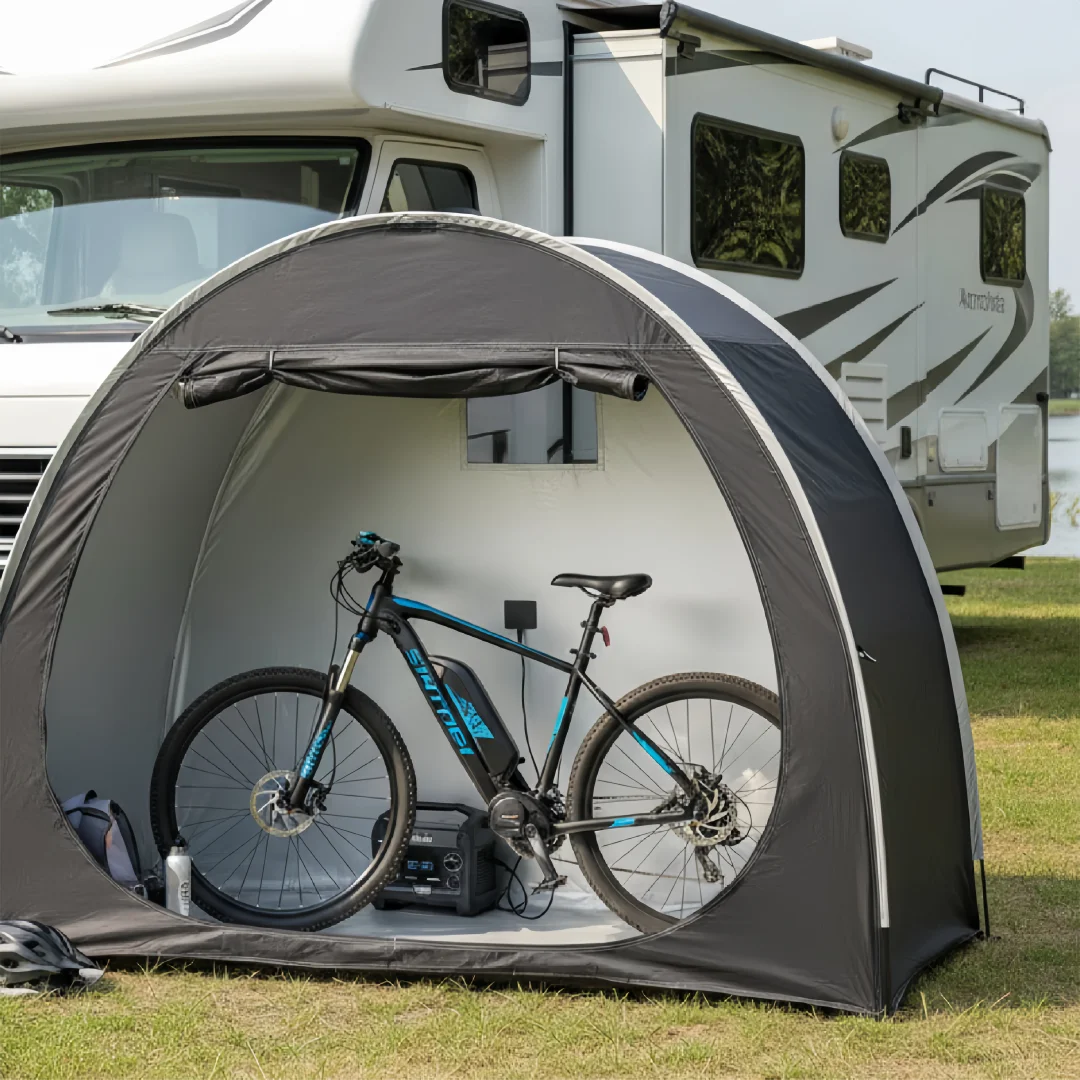Portable Outdoor Bike Shelter Storage Tent with Carry Bag Aluminum Alloy Frame Oxford Fabric for Easy Protection