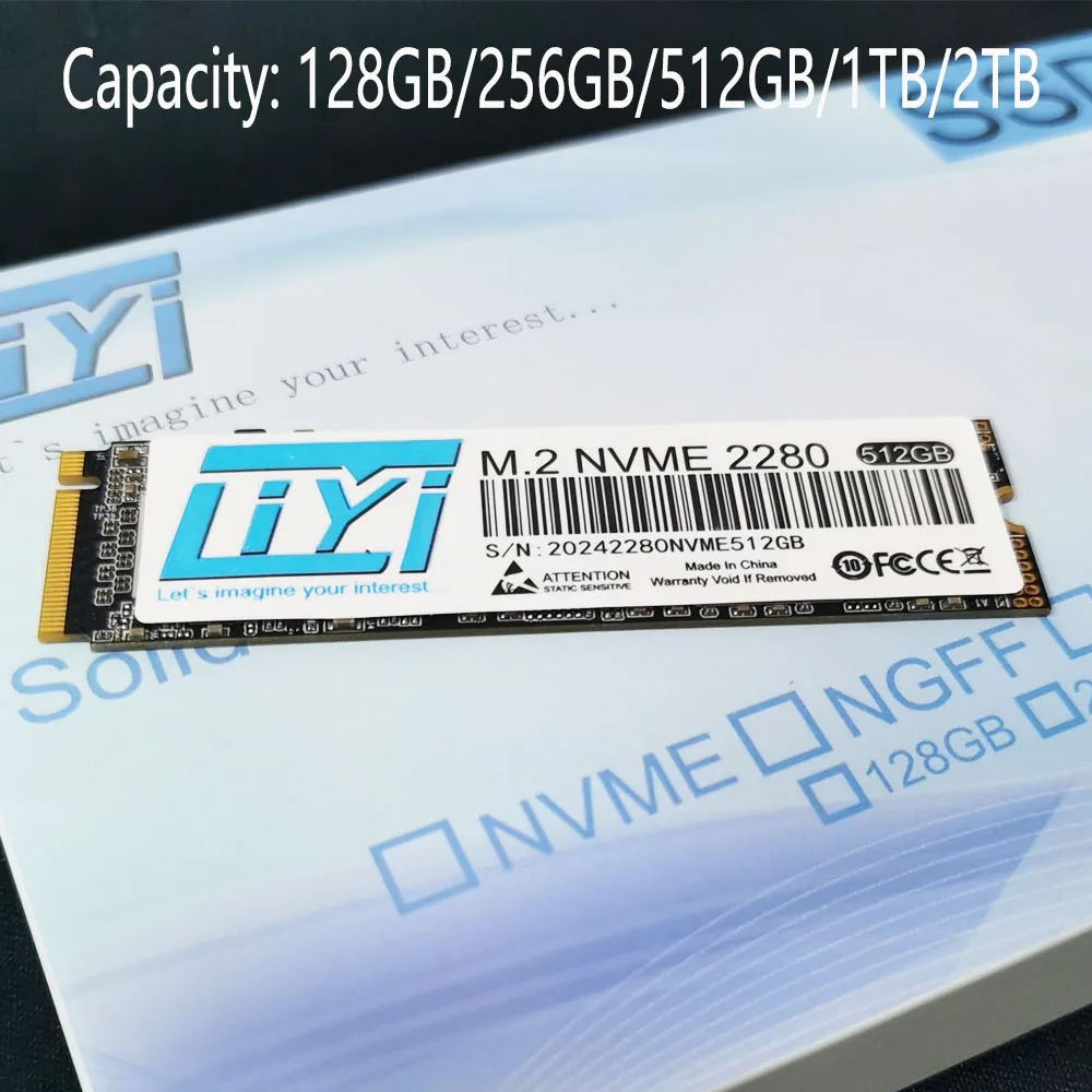 Imagem -03 - Liyi m2 Ssd Nvme 128gb 256gb 512gb 1tb 2tb Ssd M.2 2280 Pcie 3.0 Tlc Chip Ssd Disco de Estado Sólido Interno para Computador Portátil Desktop