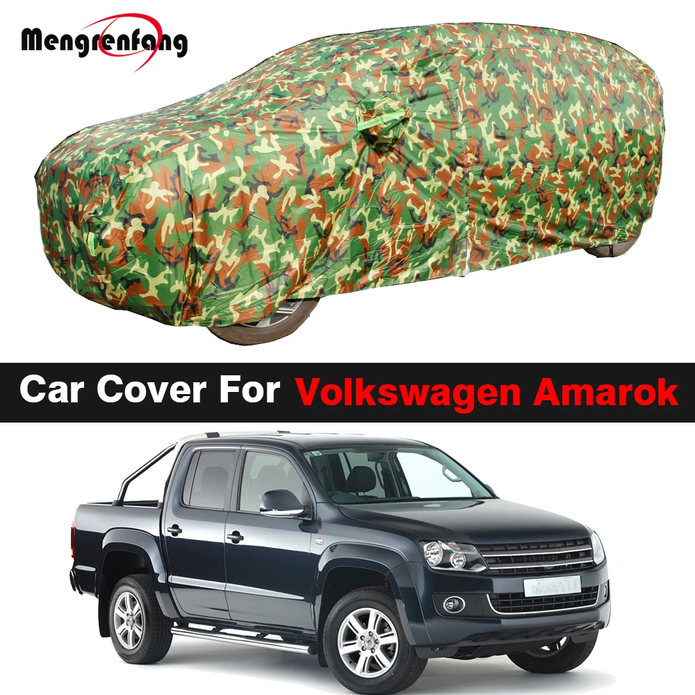 Camouflage Full Car Cover Waterproof Sun UV Snow Rain Wind Resistant Truck Cover For VW Volkswagen Amarok Pickup 2010-2023