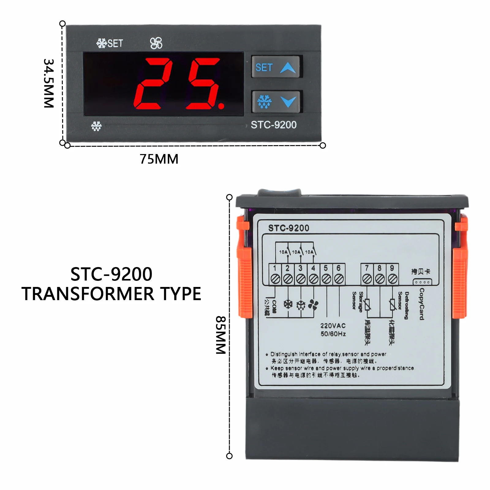 Durable Design  Microcomputer Thermostat STC9200 Controller  220V  Components  Wide Measurement and Control Range