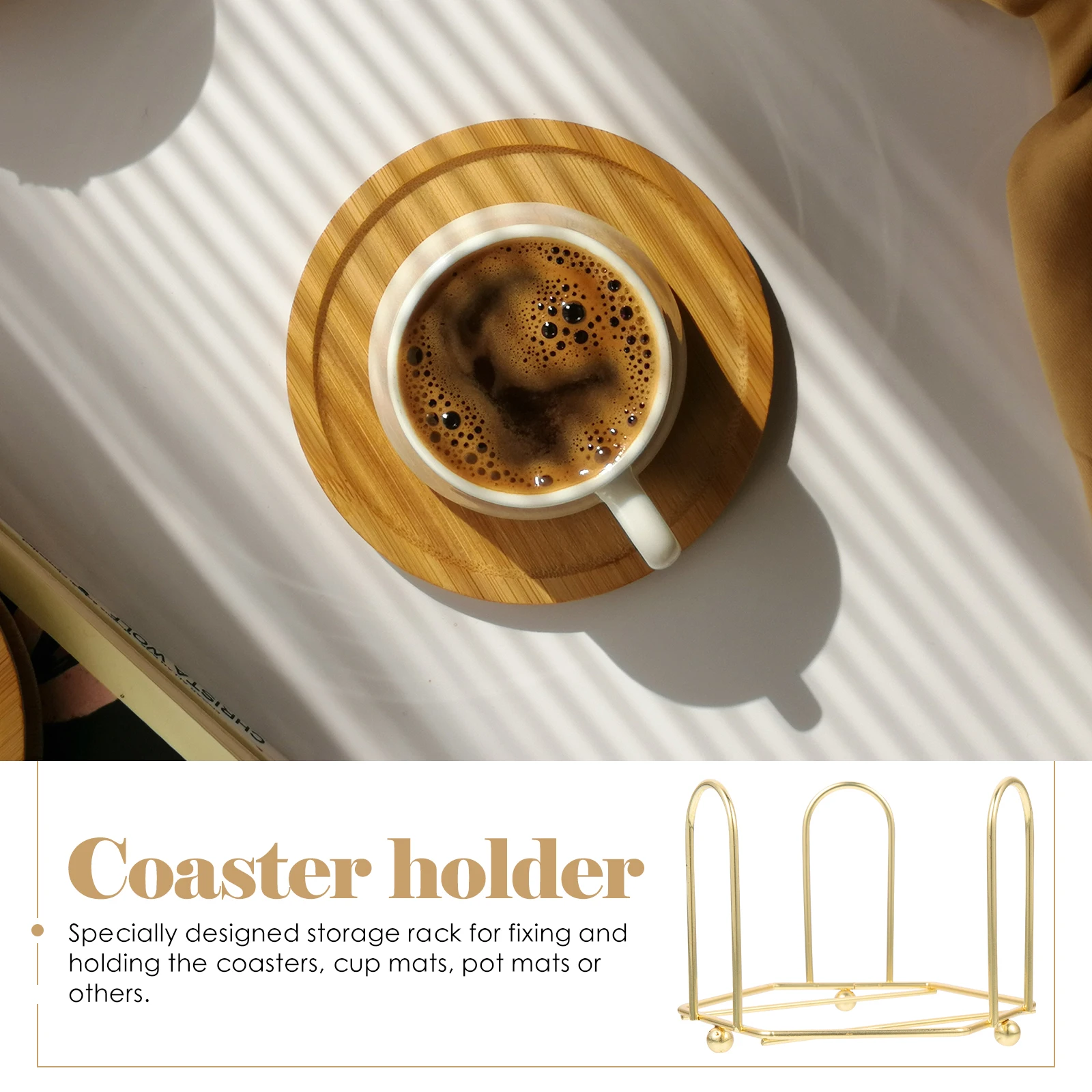 

2pcs Coaster Storage Hollow Coaster Holders Cup Mat Holder Iron Hollow Desk Decor Home Kitchen ganizer Shelf