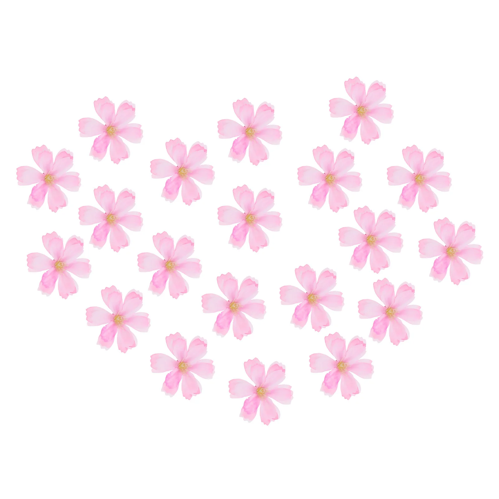 

20Pcs Simulation Plum Blossom Flower Heads Premium Silk DIY Flower Decorations Wedding Centerpieces Garland Making Supply