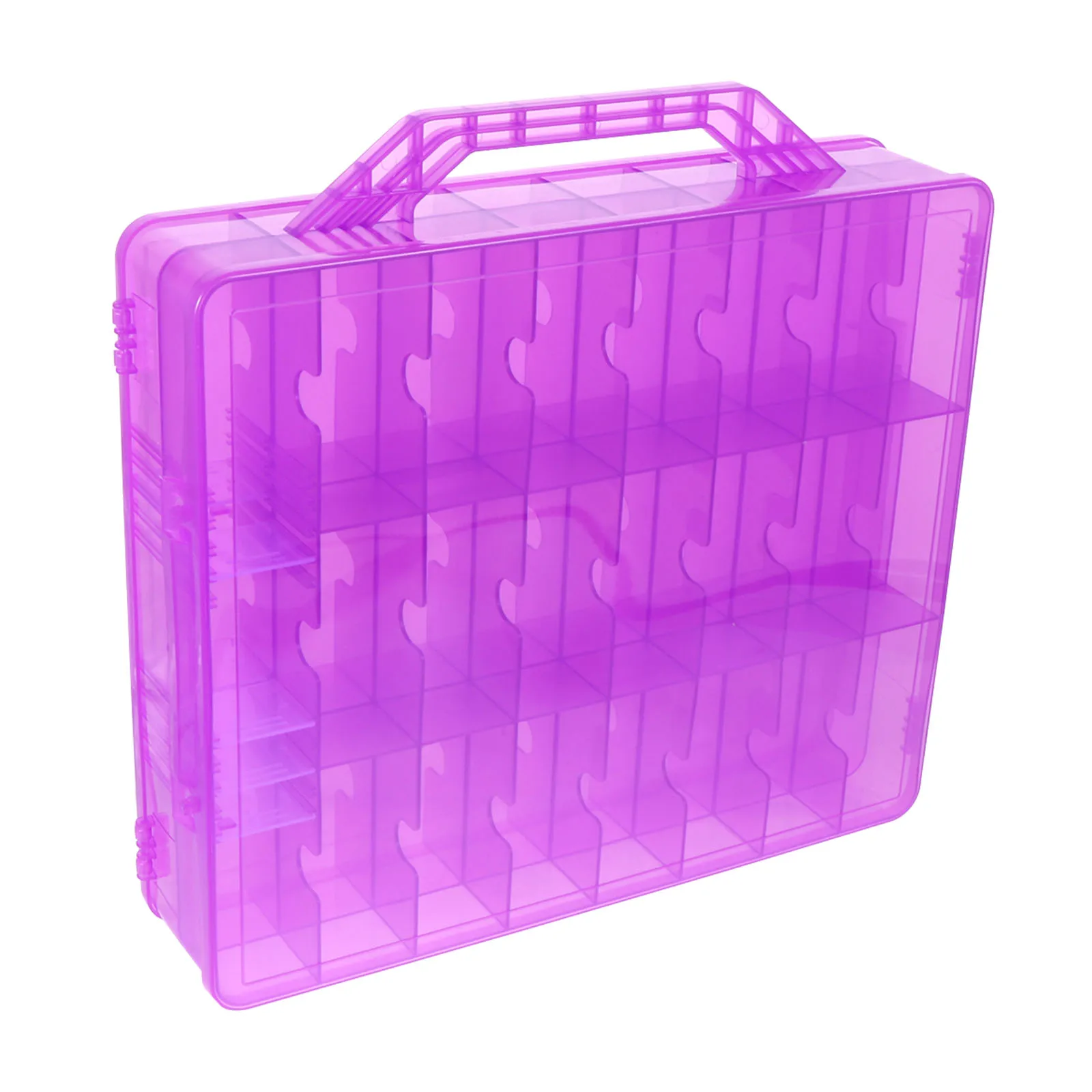 

Sturdy Double Layer Nail Polish Storage Box Large Capacity Durable Plastic Manicure Organizer Salon Supplies Household
