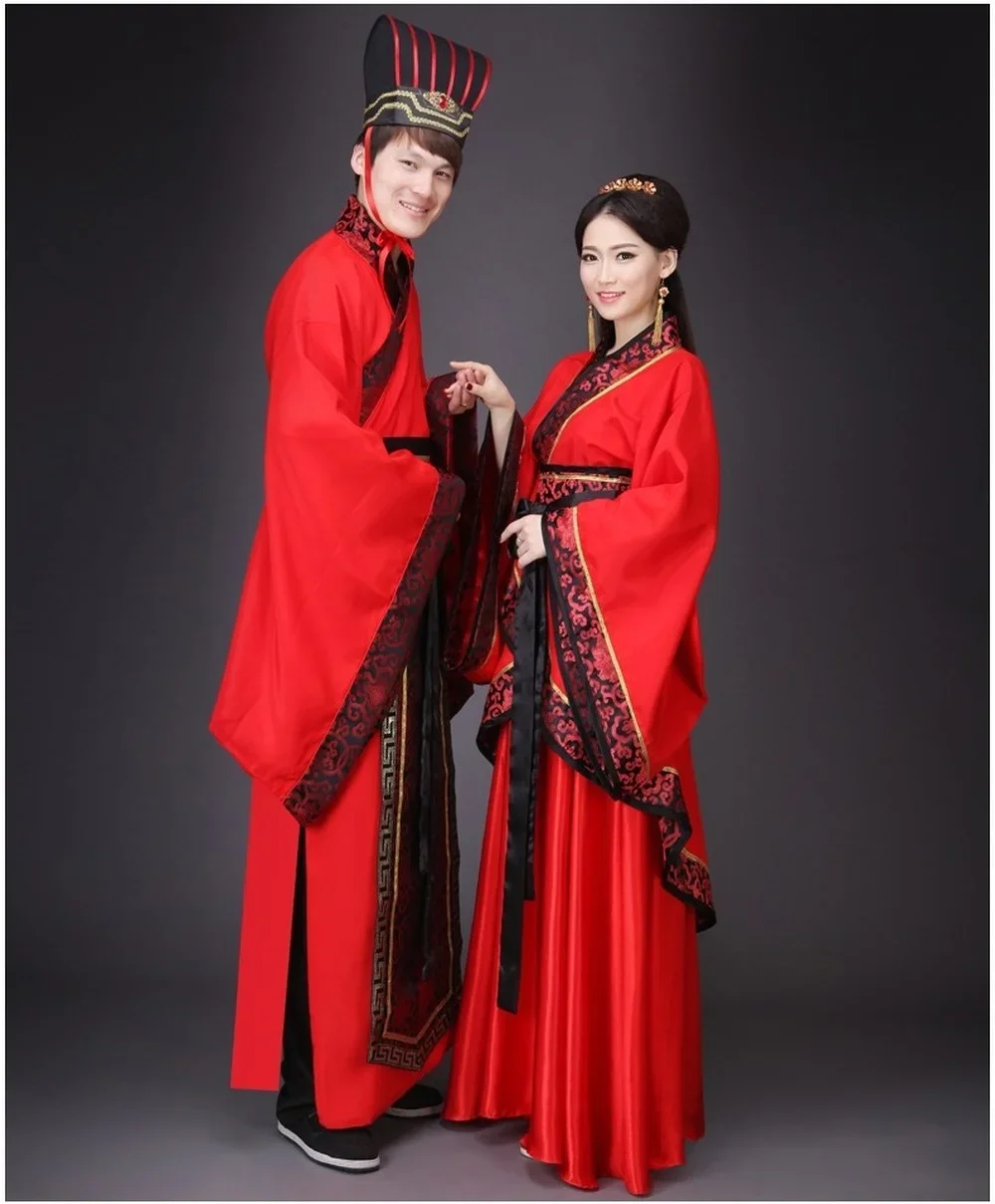 الملابس الصينية القديمة Hanfu Cosplay الزي للرجال والنساء البالغين أزياء الهالوين للأزواج #1