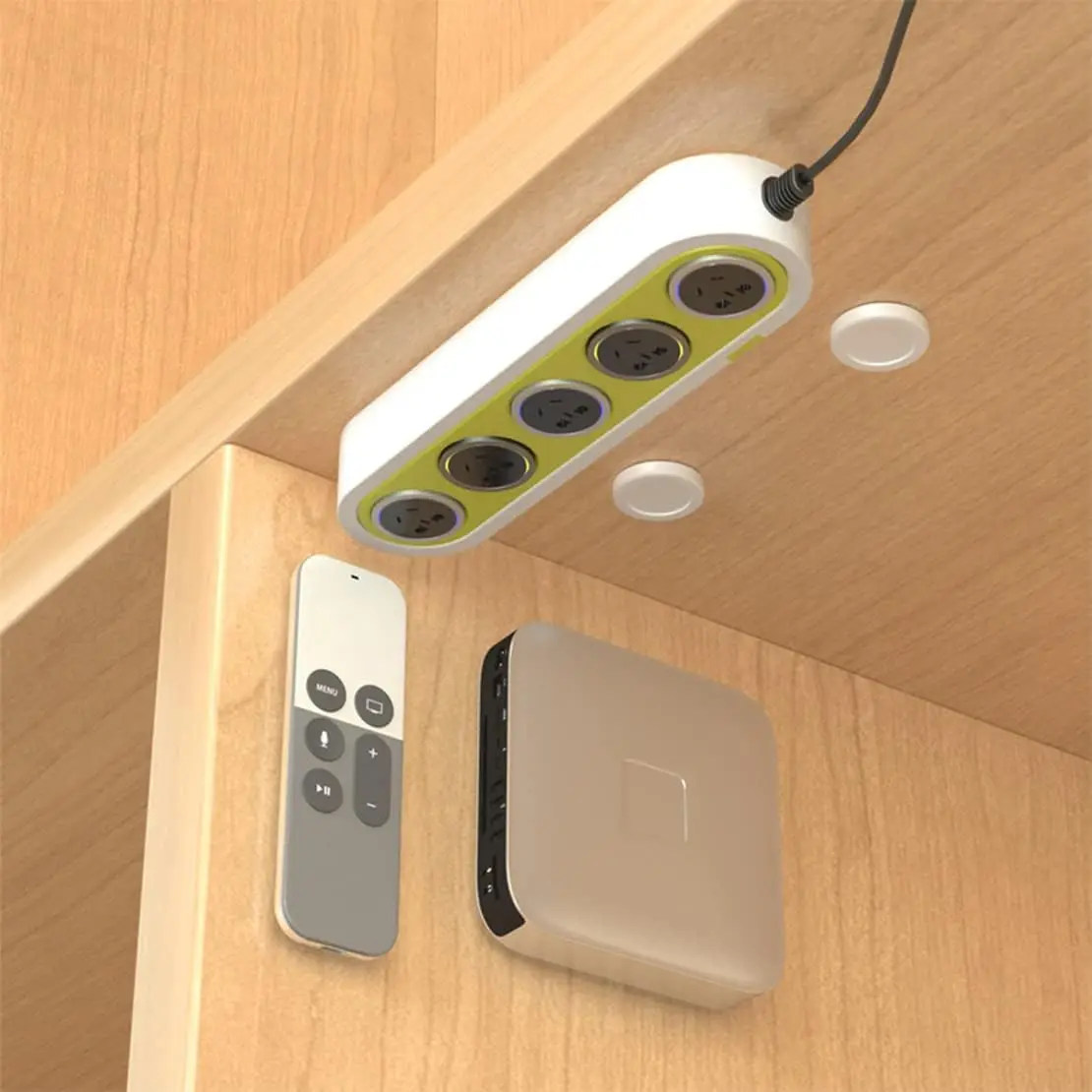 A Circular Storage Hook Multi-Purpose Wall Mounted Fixing Tool Hole Free TV And Air Conditioning Remote Control Magnetic