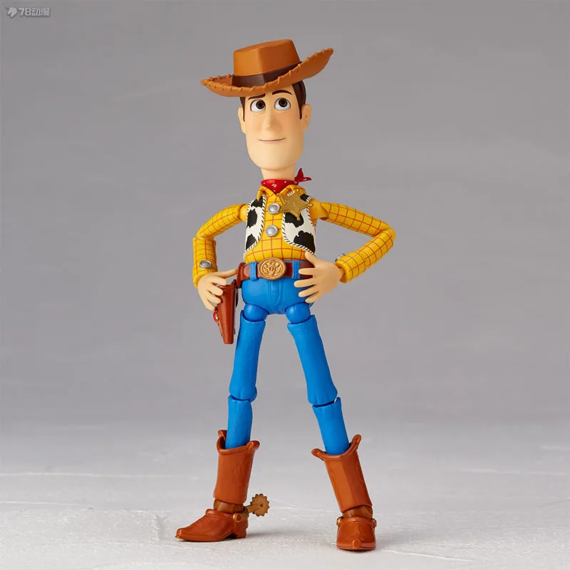 Kaiyodo genuíno revoltech anime figuraokusatsu woody ver1.5 figura de ação brinquedo para meninos crianças presente modelo colecionável ornamentos