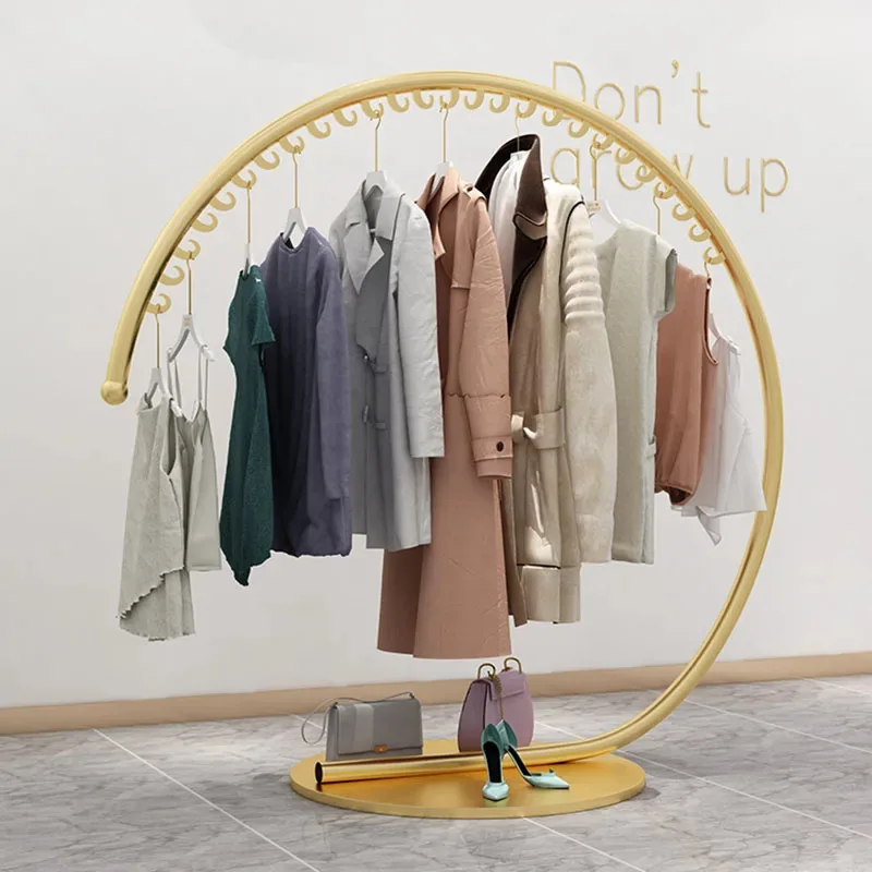 ตู้เสื้อผ้า Coat Rack ยืน Dressing Room ระบบโลหะชั้นวางเสื้อผ้าเฟอร์นิเจอร์ห้องน้ํา Perchero Pared Hanger ในห้องโถง