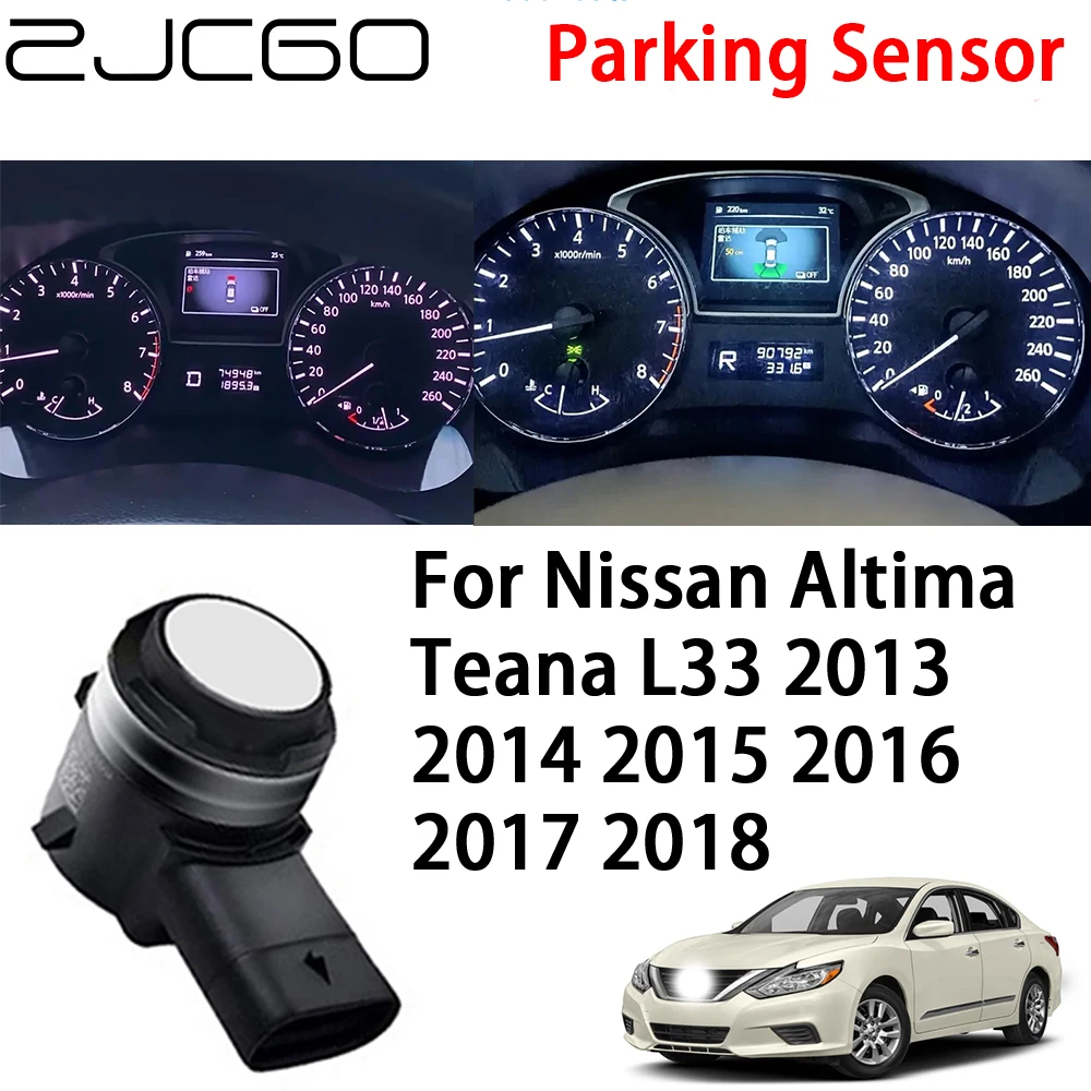 

ZJCGO Front Rear Reverse Parking Sensor Assistance Backup Radar Buzzer System for Nissan Altima Teana L33 2013~2018