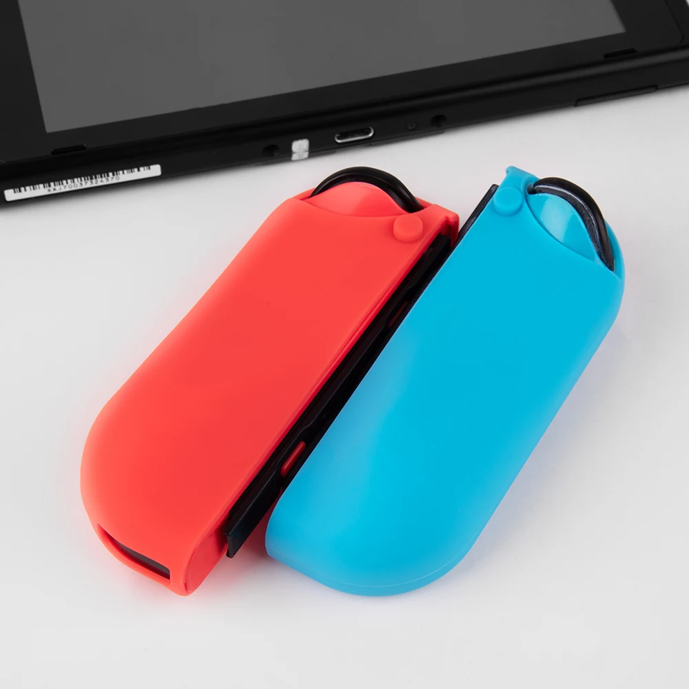 Silicone Case for Nintendo Switch Gamepad Non-Slip Cover Rocker Sleeve Contrast Color Case TPU Soft Rubber Protective Covers