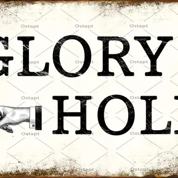 Ostapt Glory Hole 재미있는 주석 사인 게임 룸 벽 장식, 카페 바 펍 홈 커피 맥주 차고 주방 욕실 문짝 정원 남자