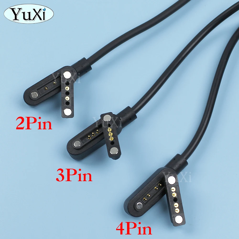 1Pc 2pin 3pin 4pin Mannelijke Vrouwelijke Pogo Pin Magnetische Connector Usb Data Opladen Kabel Veer Geladen 4P 3P 2P Gelijkstroomkabel