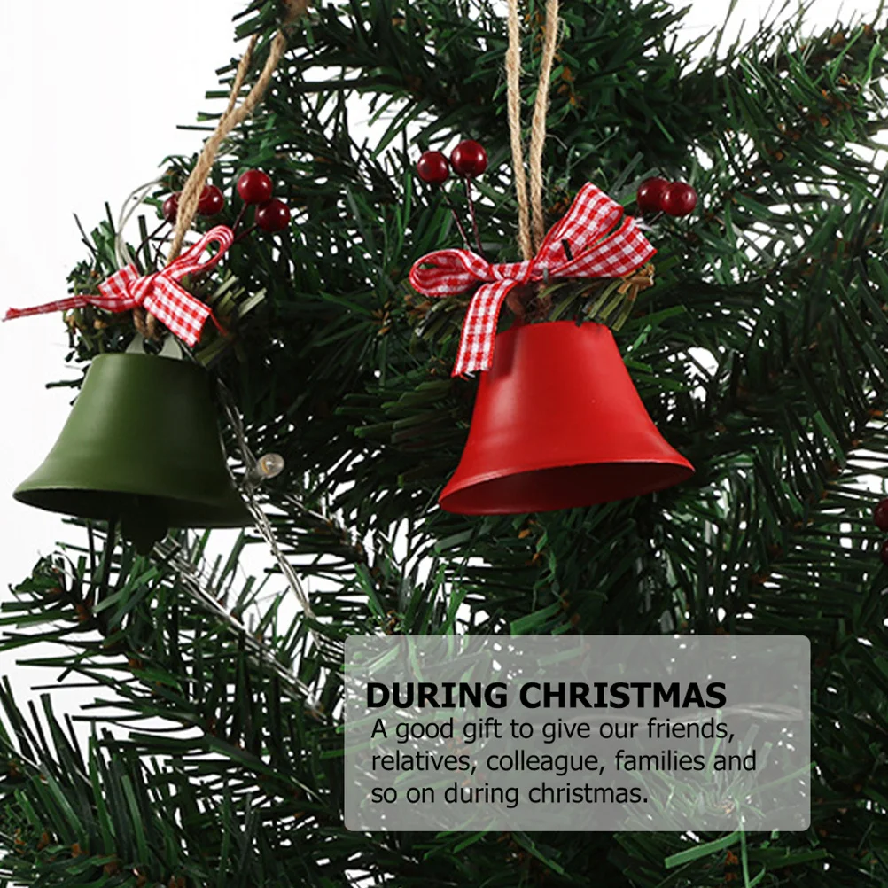 

6pcs Christmas Bell Pendant Hanging Decor Jingle Bells For Tree Home Party Yard Porch Xmas Tree Ornaments Iron Bells