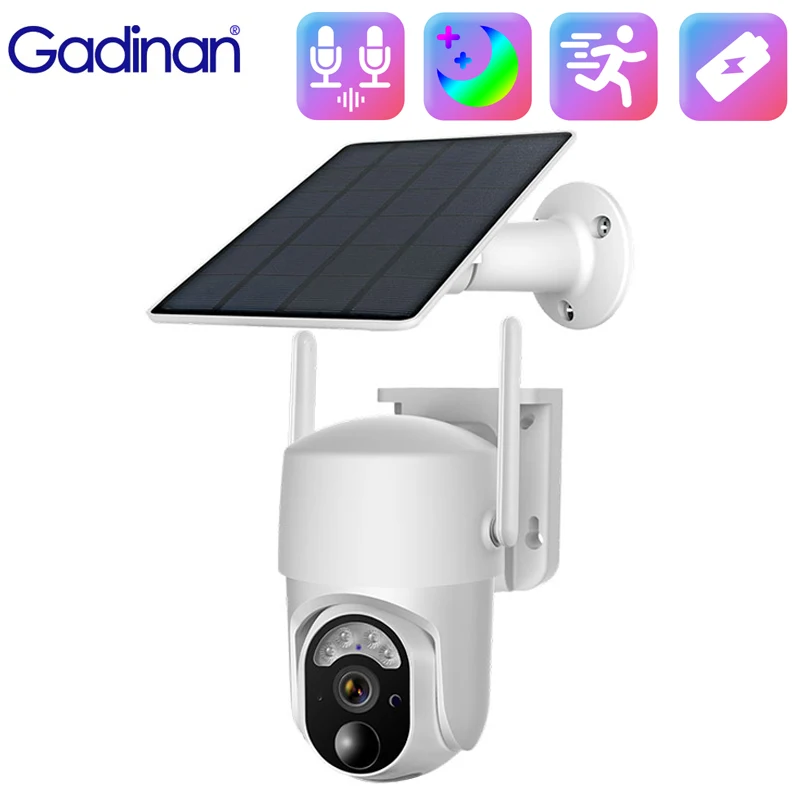 

Gadinan Solar WIFI/4G Outdoor IP Camera PTZ 4.0XDigital Zoom 3MP Wireless Monitor Two-Way Audio 2.8mm Blacklight Full Color Ubox