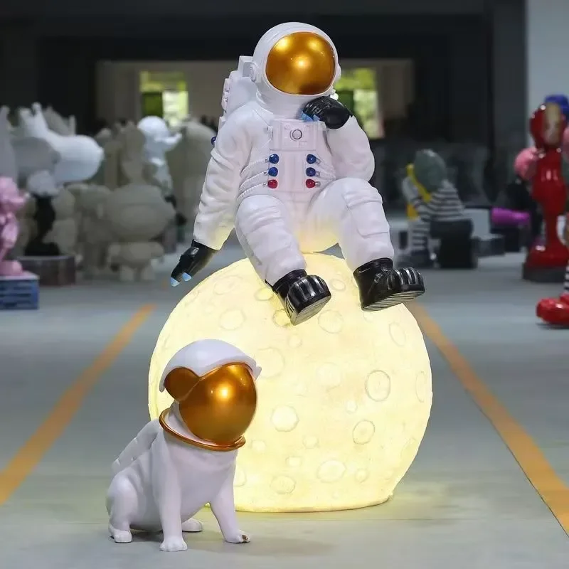 155x100cm Nordic Creative Astronaut Model Sculpture Display for Shop Window Decoration