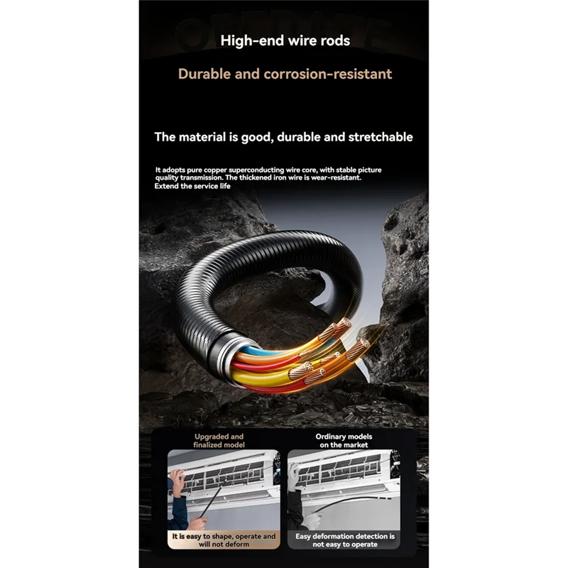 

ABKU-360° Articulating Borescope Plumbing Inspection Borescope Automotive Cylinder Turning Borescope