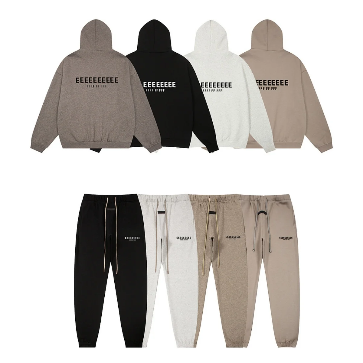 

Classic Brand Hoodies Sweatpants Set High Quality Fleece Sweatshirts Men's Hiphop Streetwear Oversize Tracksuits Hoodies Pants