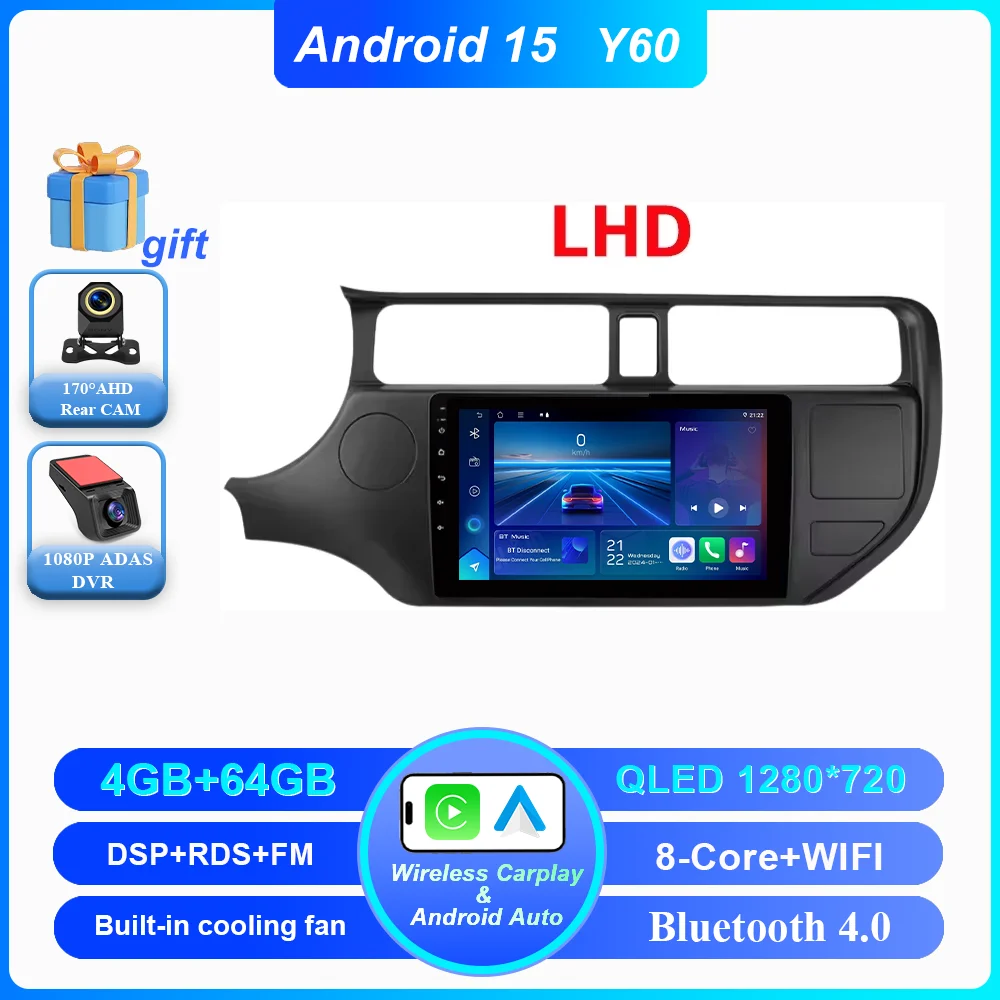 Android 16 autoradio voor KIA K3 RIO 2011 2012 2013 2014 2015 Carplay multimediaspeler stereo navigatie GPS 4G Wifi 2 Din