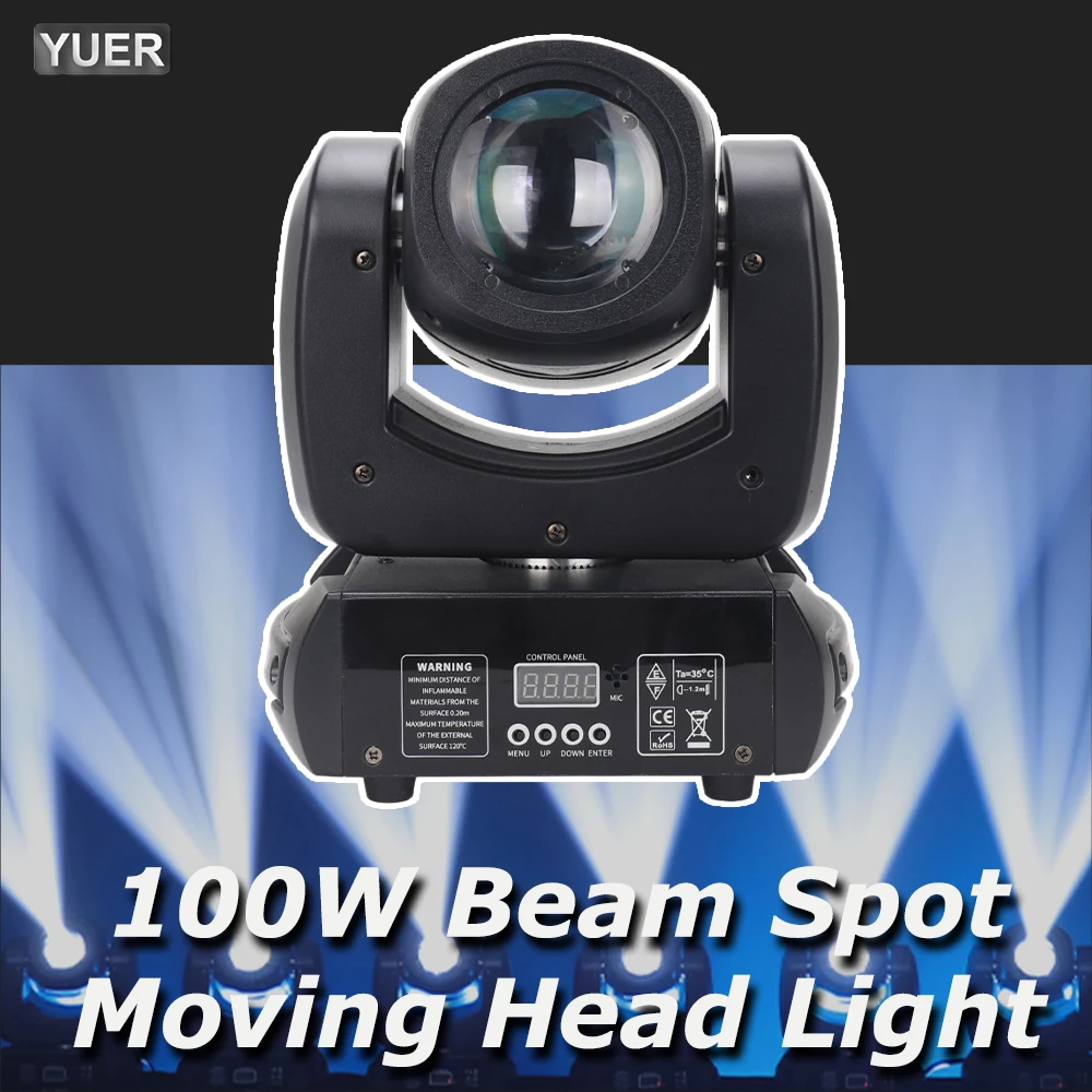 LED 120W Beam Spot Wash Gobo 18 Face Roto Prism 100W Moving Head Lights Super Bright Dj Disco Light Stage Party Lighting YUER