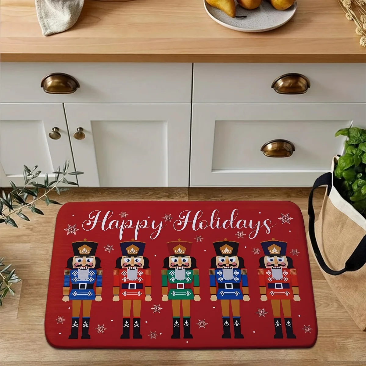 Christmas Nutcracker Welcome Door Mats Home Decor Carpet for Living Room Kitchen Hallway Balcony Rugs Christmas Decorations