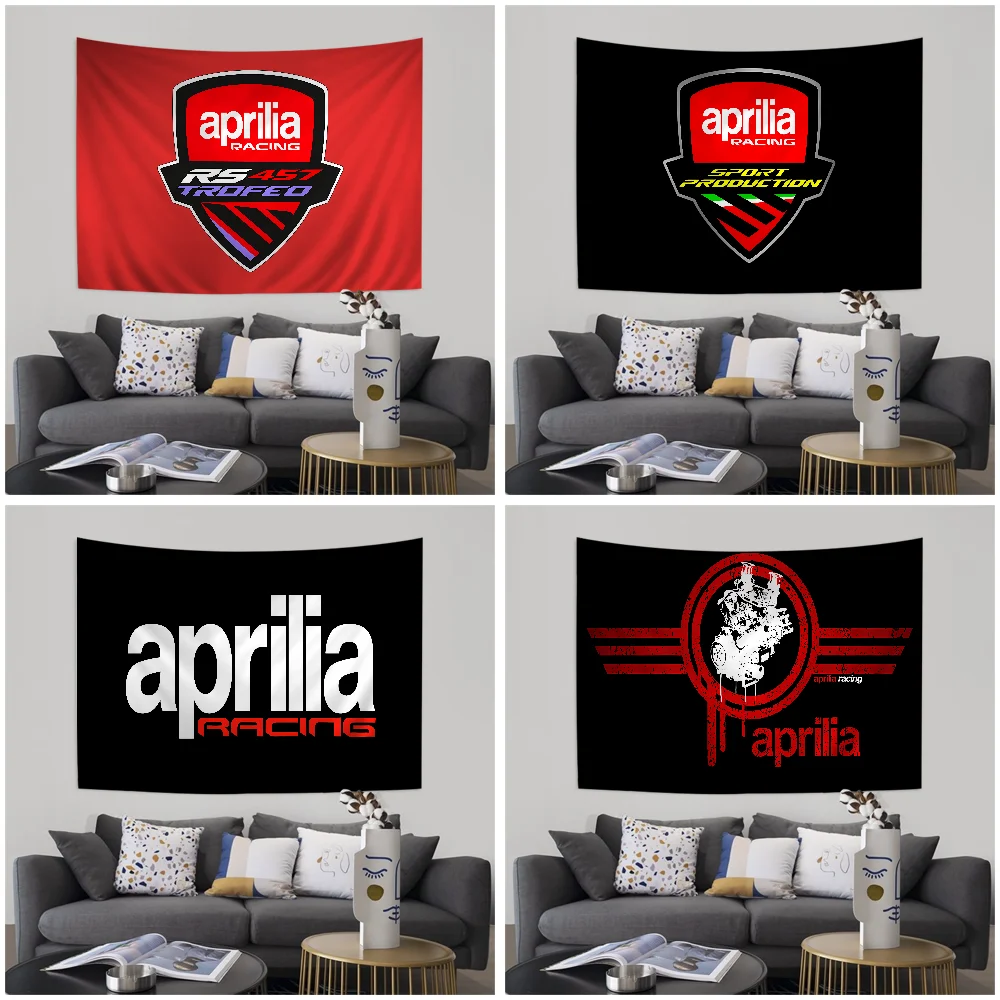 HD A-Aprilia Racing Motorcycle Logo Anime Tapestry Hanging Tarot Hippie Wall Rugs Dorm Wall Hanging Sheets