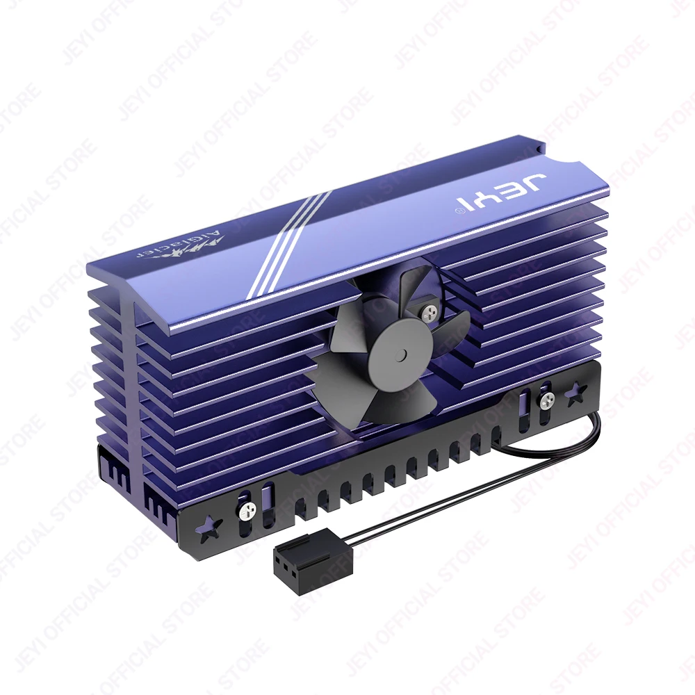 Jeyi M.2 Ssd Heatsink Met Een Stille Turbofan, 2280 Nvme Radiator Aluminium Pc Efficiënte Koeler Met Siliconen Thermische Pad