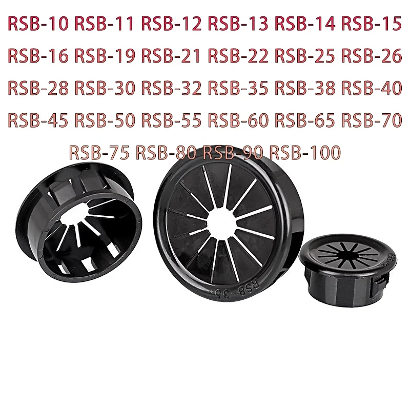 Plastic Desktop Wire Grommet Cover RSB 10-100mm Furniture Dust Plug Buckle Office Computer Table Cable Line Outlet Ring