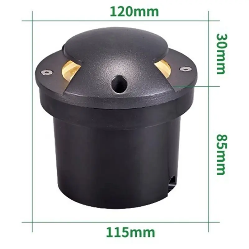 Safe Material For Outdoor Garden Path Waterproof LED Underground Light 6W Floor Buried Yard Spot Landscape Four-Sided Lighting