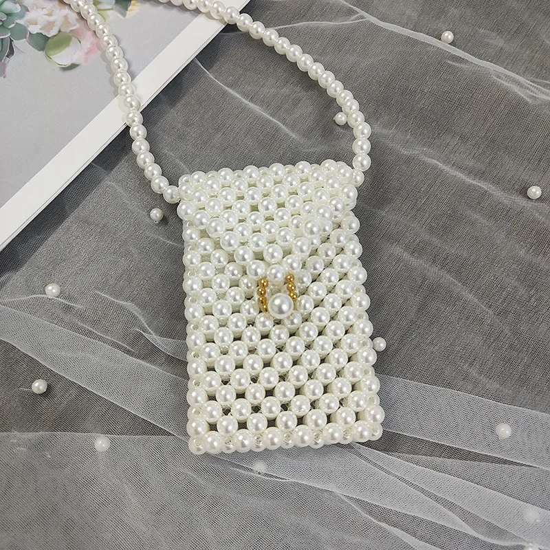 Mini Pearl Crossbody Bolsas para Bebés Meninas, Bolsas e Bolsas Artesanais, Bolsa de Moedas, Carteira Bonito para Crianças, Kawaii Toddler Bag