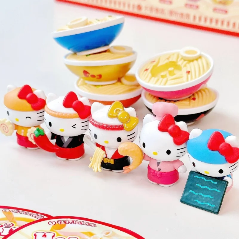 

Sanrio Hello Kitty Ramen Shop Series Blind Box Desktop Ornament Creative Trendy Toy Home Office Decor Ideal Gift For Anime Fans