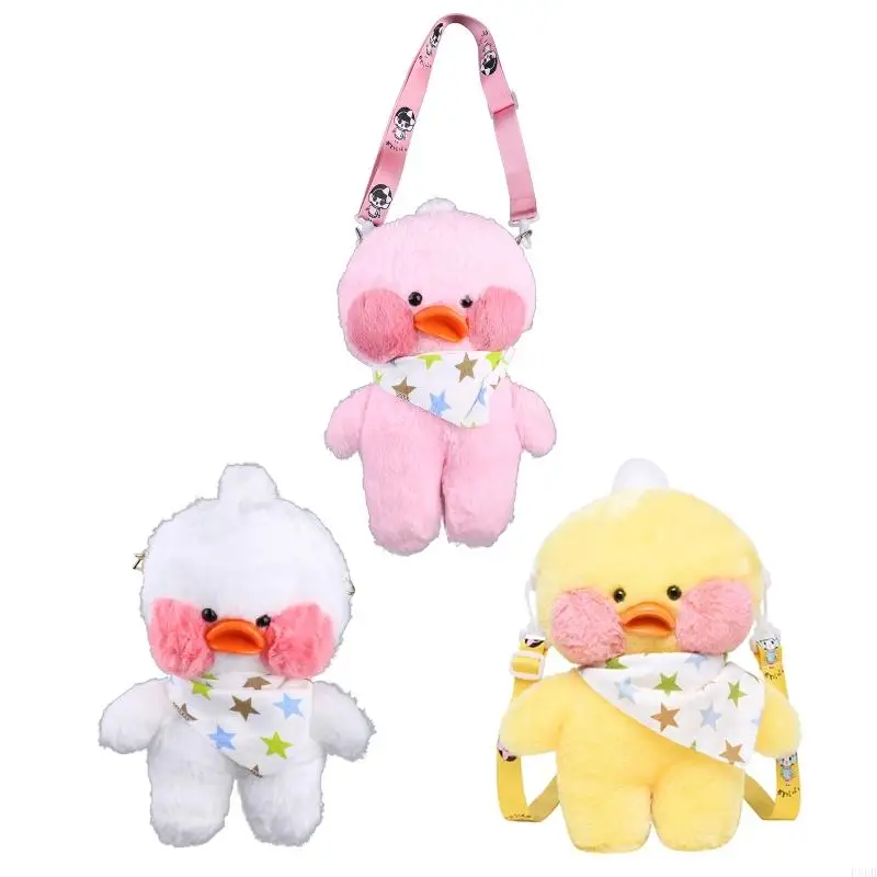 

P8DB Women Girl Plush Duck Shoulder Crossbody Bag Lovely Cartoon Satchel Tote Purse