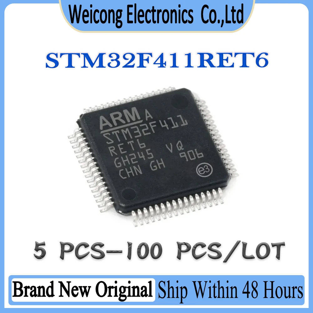 New Original STM32F411 STM32F411RET6 STM32F411RET STM32F411RE STM32F411R STM32F STM32 STM IC MCU Chip LQFP-64