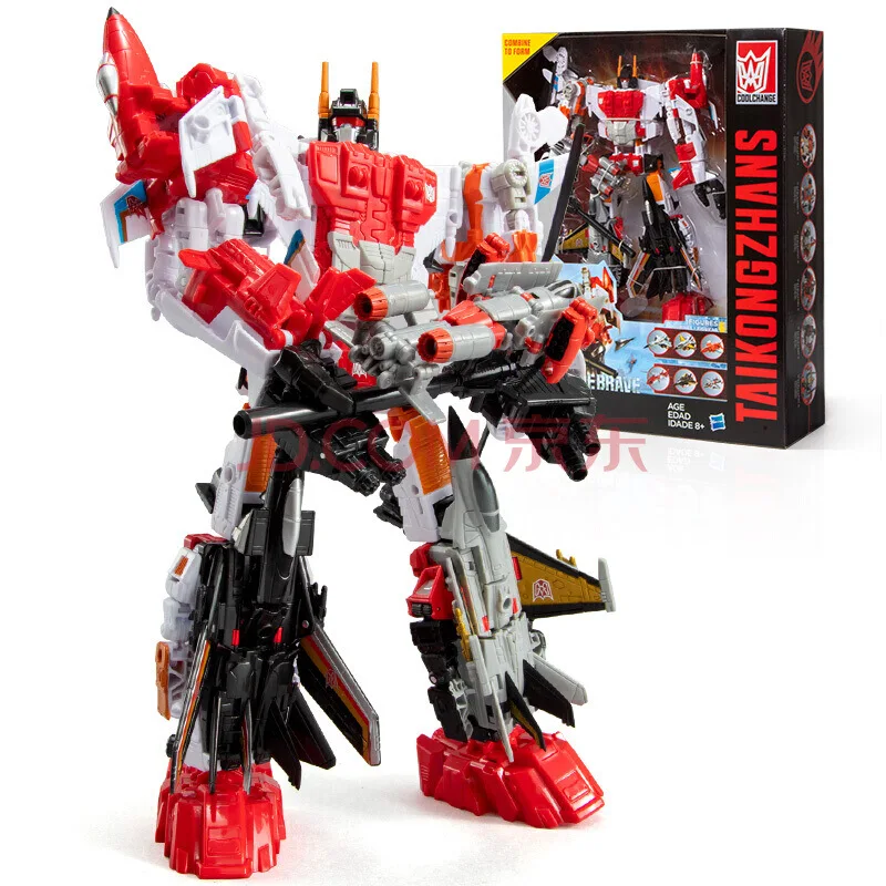 

Children's transformable toy robot Flying Big Taibao Fearless Combination Fighter King Kong Six Body Handmade Children's Model