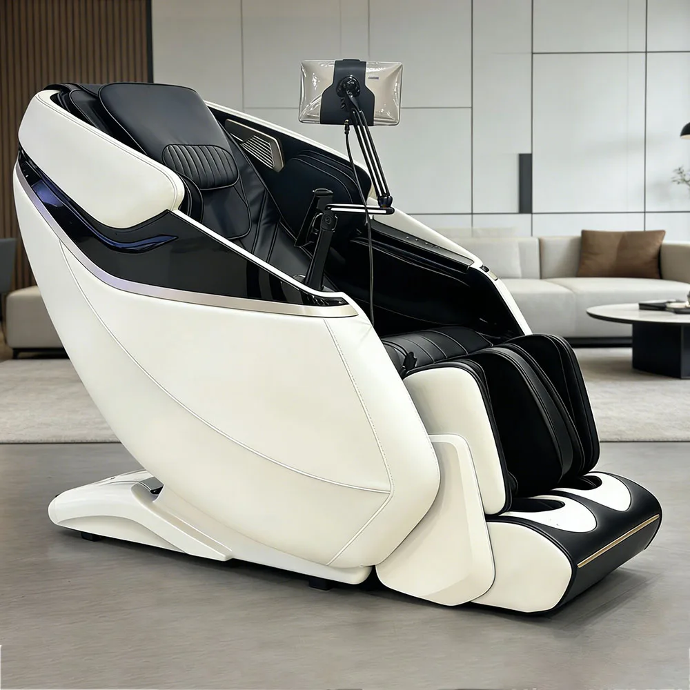 

High-End Shiatsu 4D Massage Chair Zero Gravity Full Body Airbags Heated Foot Roller Calf Massage SL Track
