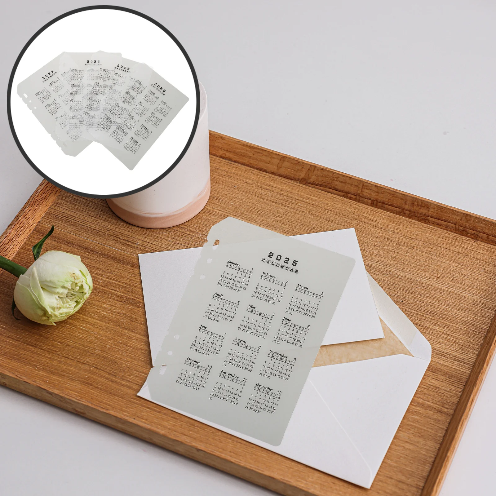 

4pcs A5 Binder Planner Inserts Transparent Calendar Dividers For Notebook Loose Leaf Separator Replaceable Notebook Supplies