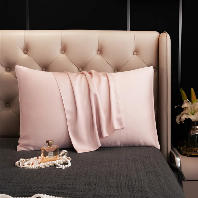 Natural Silk Pillowcase Solid Color Envelope Pillow Case High Quality Comfortable Bedding Sleeping Pillowcover 40x70 50x80