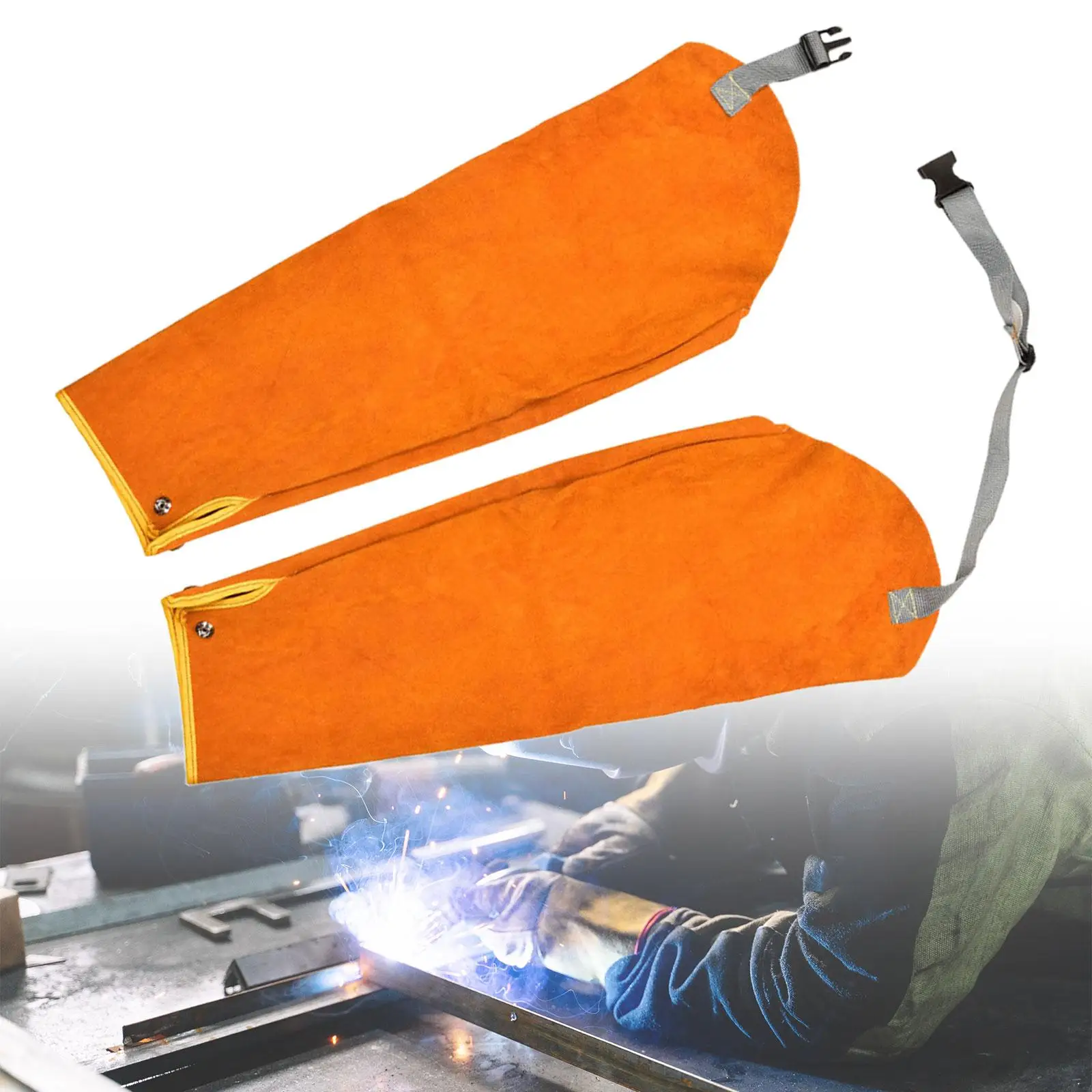 

Welding Work Sleeves Thickened Lightweight Anti-scalding Sleeves Arm Protector Sleeves Practical for Metal Cutting Welding Women