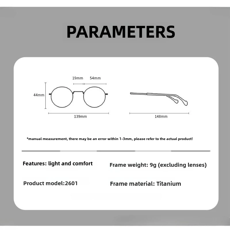 Danish Brand Same Pure Titanium Glasses Frame Designer Men and Women Retro Literary Square Myopia Prescription Eyeglasses Frames