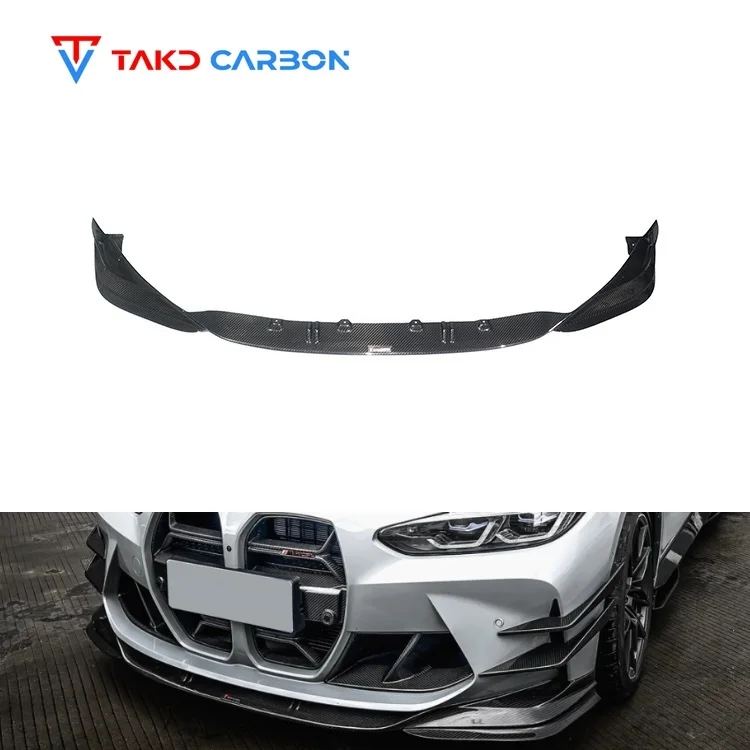 

Dry Carbon Fiber 3K Twill Car Front Bumper Lip Spoiler for bmws G80 M3 G82 M4 Front Lip 2021-2023
