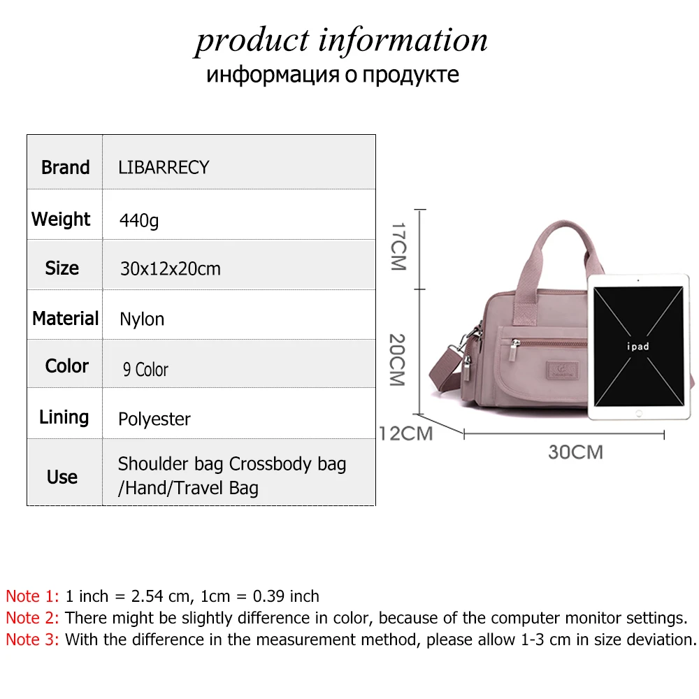 Bolso multifuncional De nailon De alta calidad para Mujer, bandolera De hombro a la moda, Color sólido, novedad De 2022