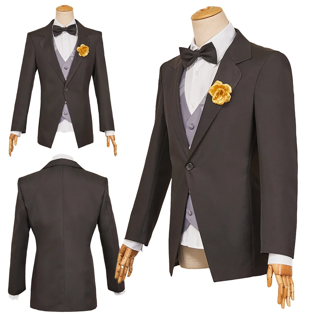 

Fantasia Fox Nick Cosplay Black Suit Clothing 2025 Cartoon Zoo Disfraz Costume Men Fantasy Halloween Carnival Party Clothes