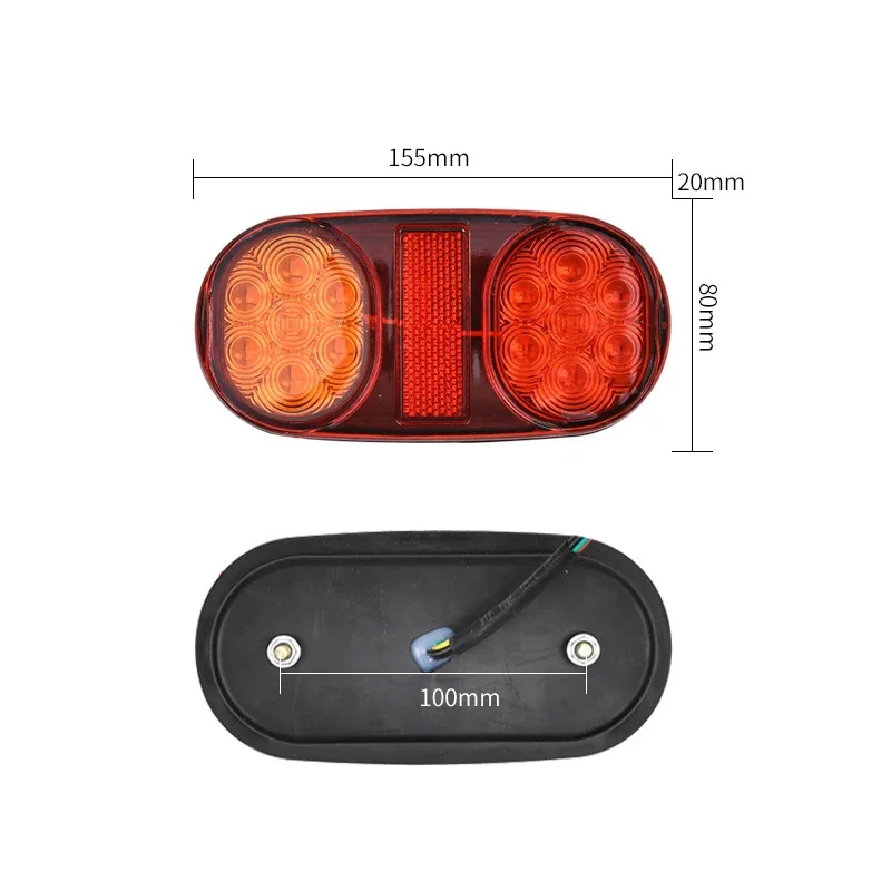 1 Pcs LED Style Taillight Assembly That Can be Installed on Various Cars Trucks Trailers Beach Bikes Toy Vehicles Boats 12V/24V