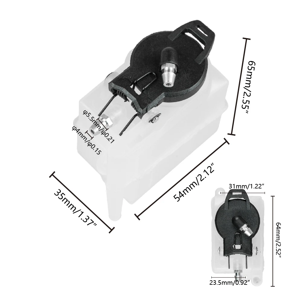 Tanque de combustível de plástico RC 02004 para HSP 1:10 Nitro modelo on-road RC Car Buggy