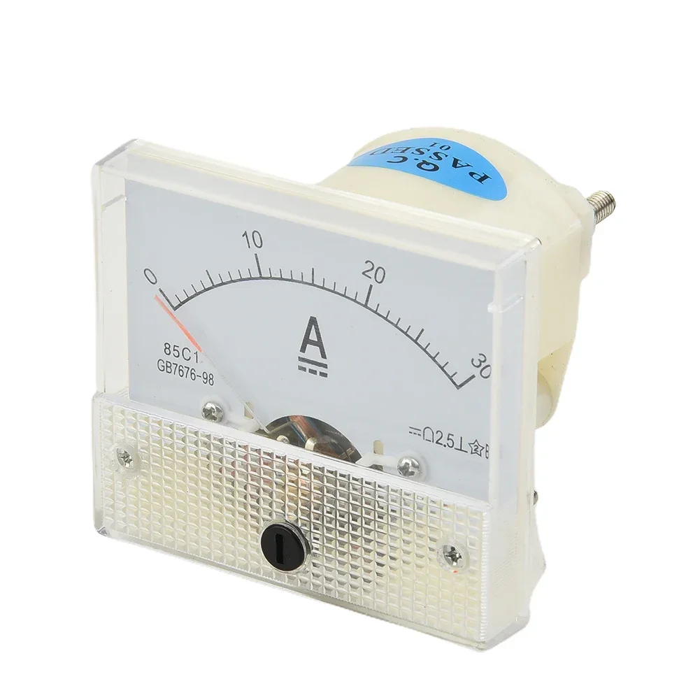 Low High Tension Switch Board Ancillary Panel Compact Lightweight Portable DC Analog Ammeter Panel 30A AMP Meter