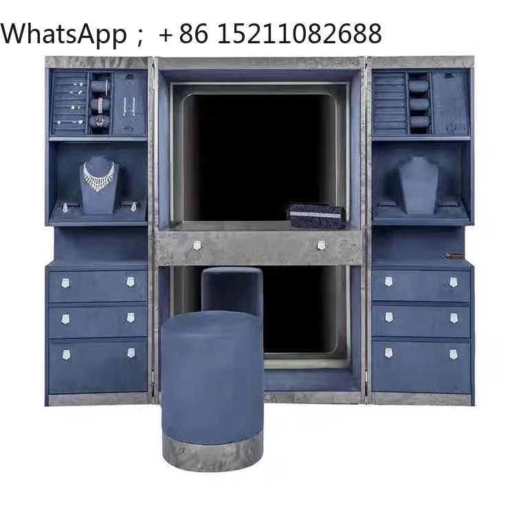 SCY light luxury floor jewelry cabinet high-end jewelry cabinet bedroom makeup table luggage dresser