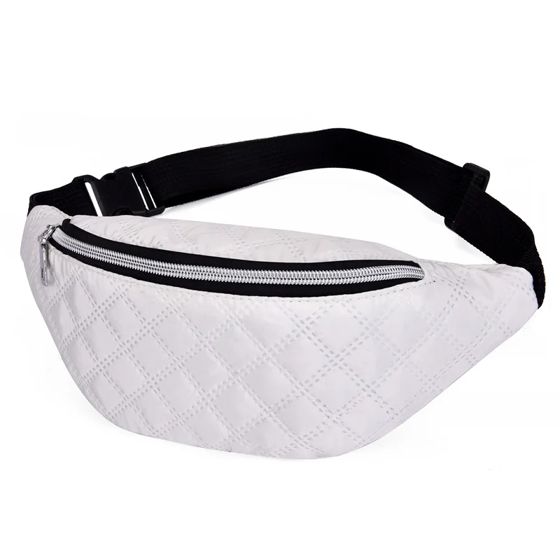 Damska torba na talię w kratę Kobieta Oxford Wodoodporne torby na pasek Projektant Crossbody Torba na klatkę piersiową Ladies Fashion Fanny Pack Banana Hip Purse