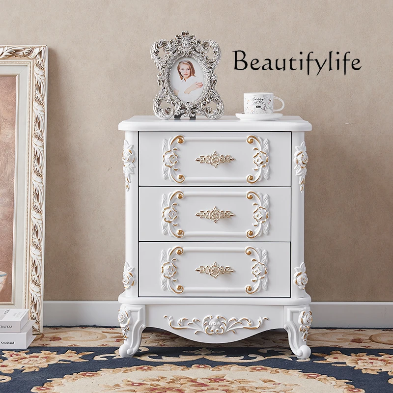 

White Luxury Nightstand Mobile Bedroom Cabinets Nordic Bedside Table Librero Storage Drawers Mesitas De Noche Trendy Furniture