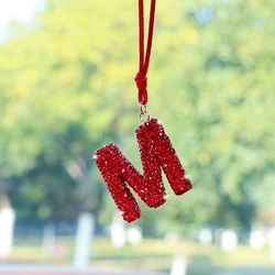 Red Clay Letter M car interior decoration car rearview mirror car hanging accessories