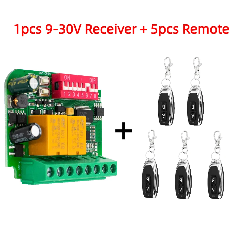 

Универсальный приемник дистанционного управления для гаражных ворот, 300-868 МГц, приемник AC/DC9-30V AC 85-250V, контроллер ворот, передатчик открывания